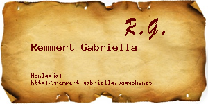 Remmert Gabriella névjegykártya